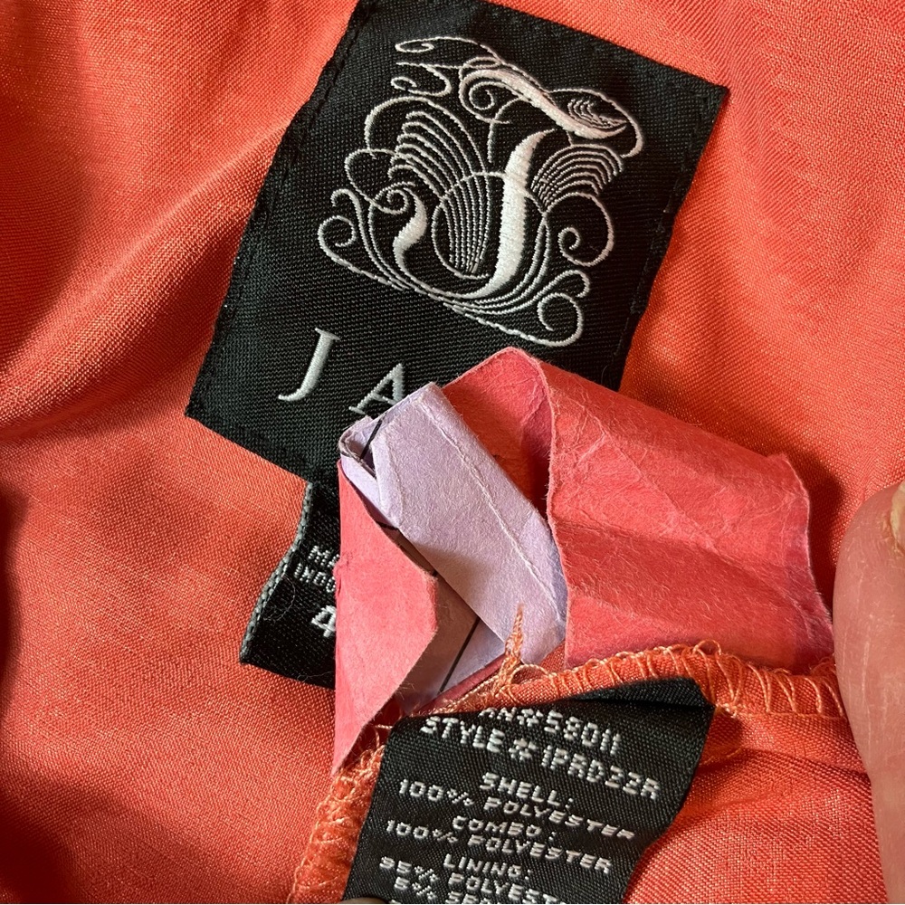 📦Jax Coral Crochet lace Midi Dress w/Sheer Yoke Sz 4 Gorgeous *$4.99 SHIP - Picture 9 of 15